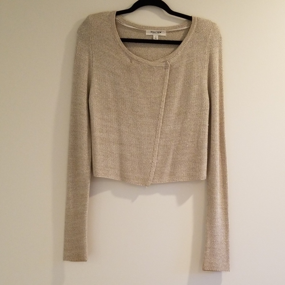 Gold knit cardigan
